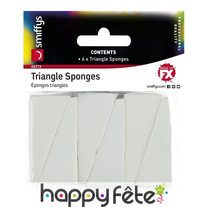 Eponges cosmétiques triangulaires