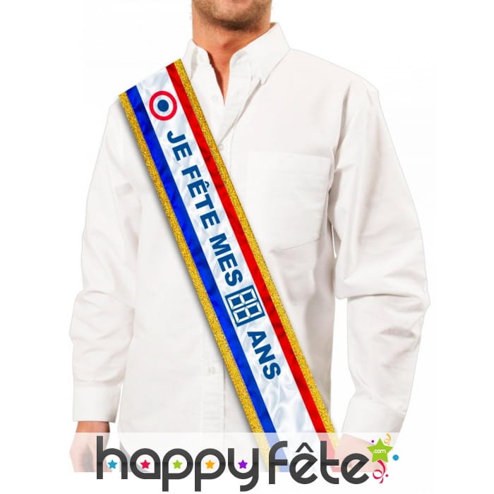 Echarpe d'anniversaire âge personnalisable