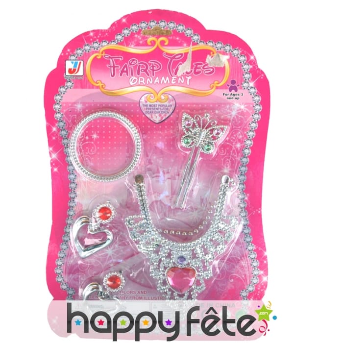 Ensemble de bijoux de princesse pour fillette