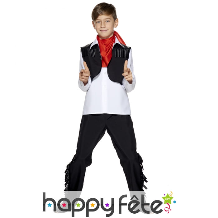 Ensemble de petit cow-boy noir et blanc