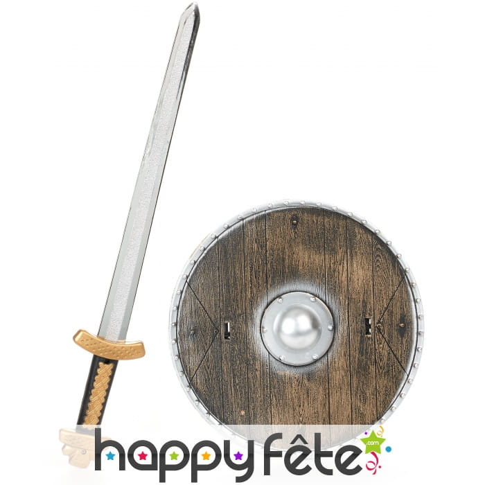 Epée et bouclier de viking pour enfant