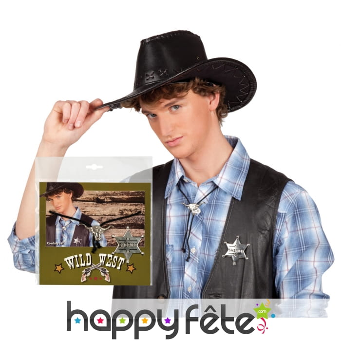 Ecusson et collier de cowboy