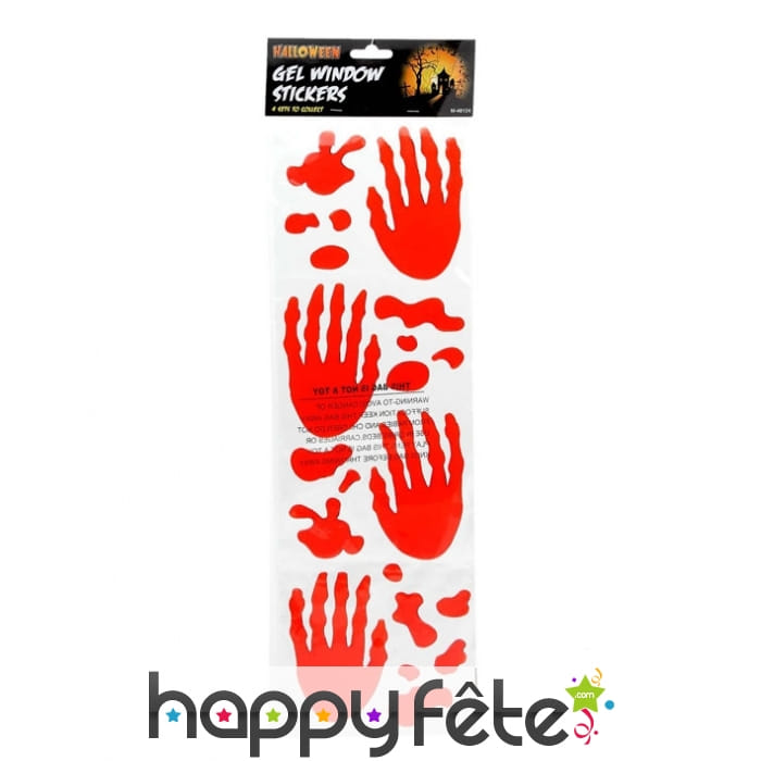 Empreintes ensanglantées gélatineuses de monstre