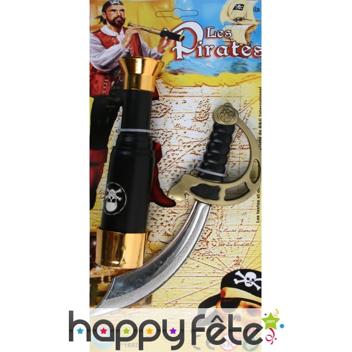 Epée et longue vue de pirate