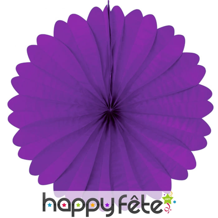 Eventail en papier violet