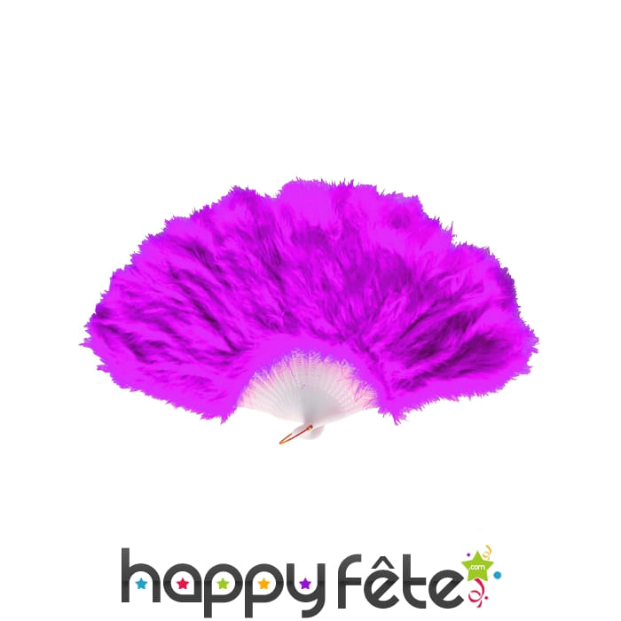 éventail fuschia marabout