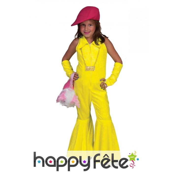 Ensemble jaune fluo disco pour enfant