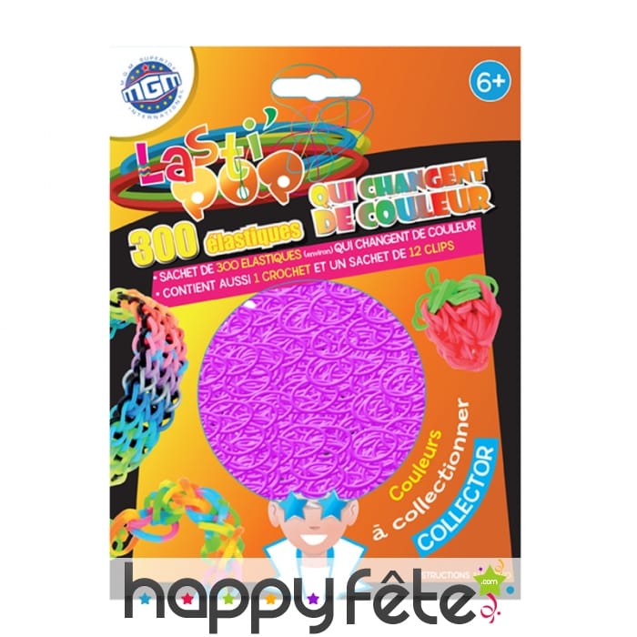 Elastiques lastipop, réagit aux UV