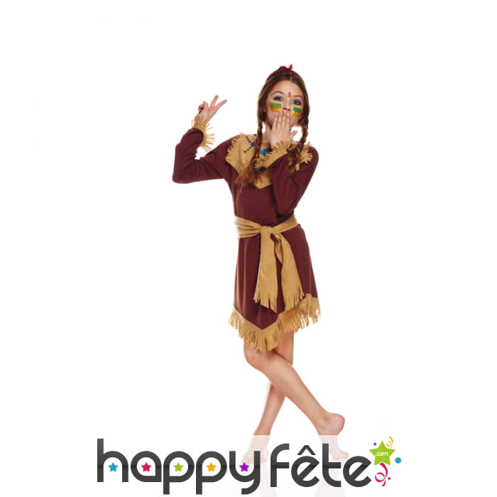 Ensemble marron de petite indienne