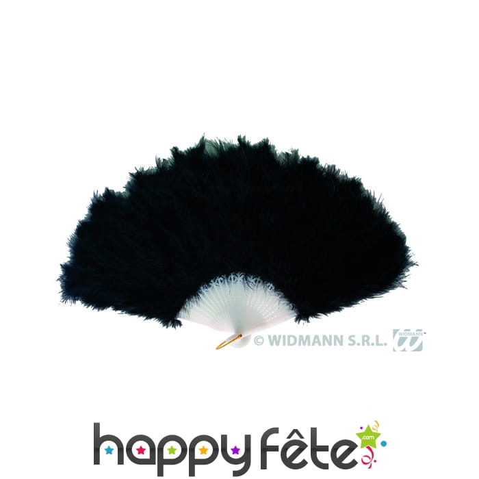 Eventail noir marabout