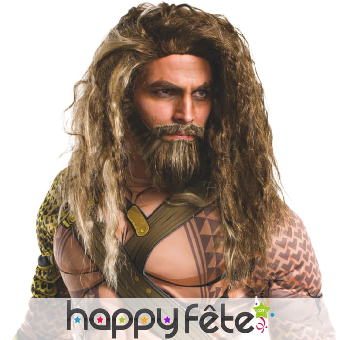 Ensemble perruque et barbe de Aquaman
