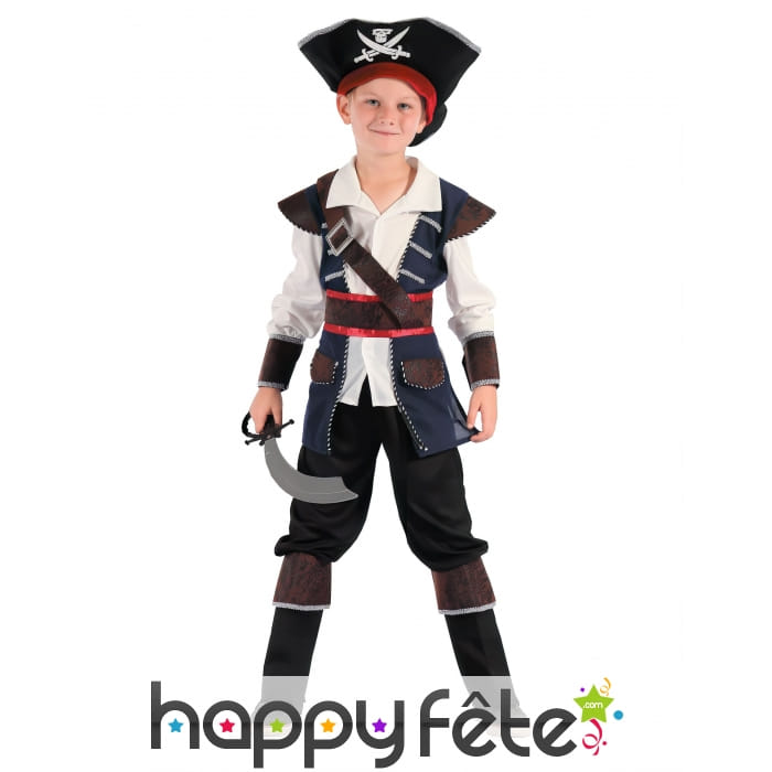 Ensemble Pirate Garçon avec Chapeau