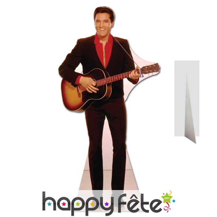 Elvis Presley taille réelle et sa guitare