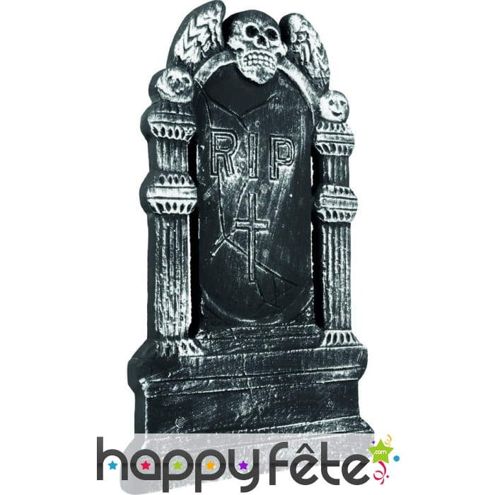 Epitaphe RIP de 50x30cm décor ange squelette
