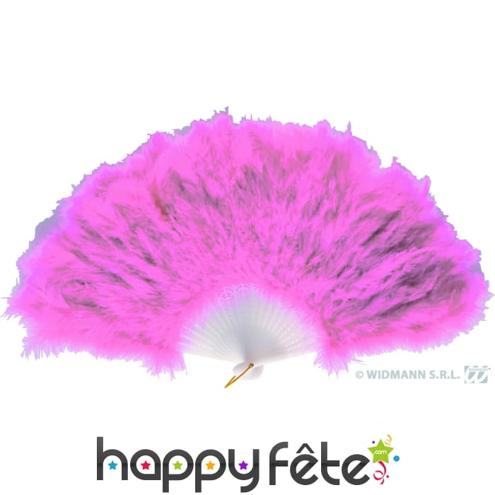 éventail rose marabout