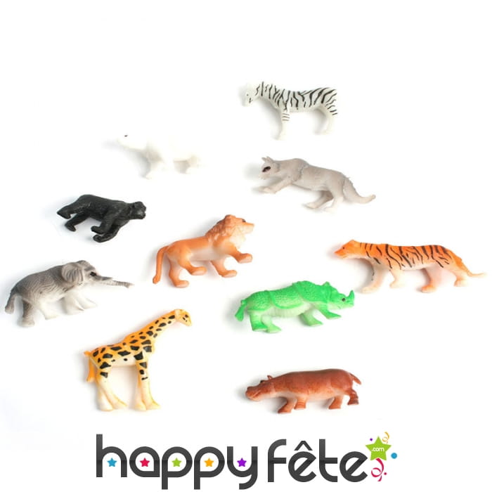 Figurine animaux de zoo, 4/5cm