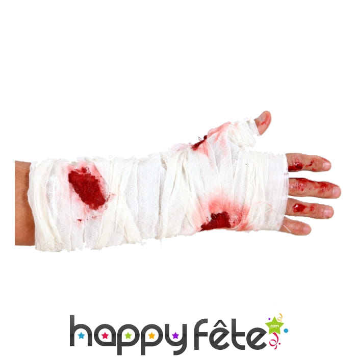 Faux bandage avec sang pour le bras