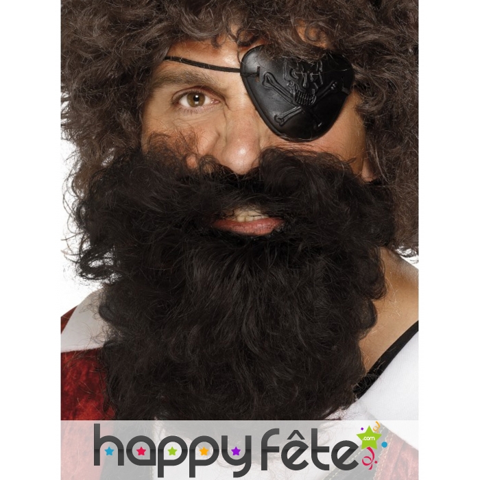 Fausse barbe de pirate chatain roux