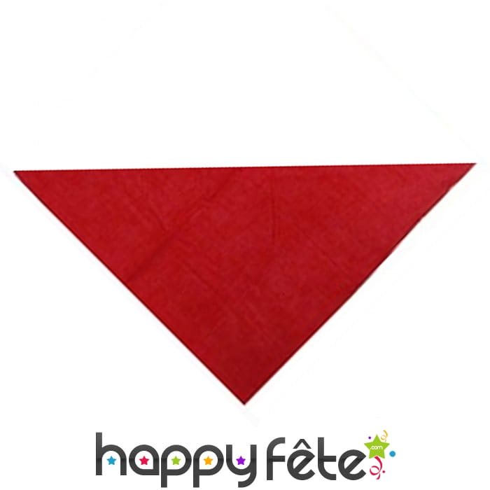 Foulard basque rouge uni et triangulaire