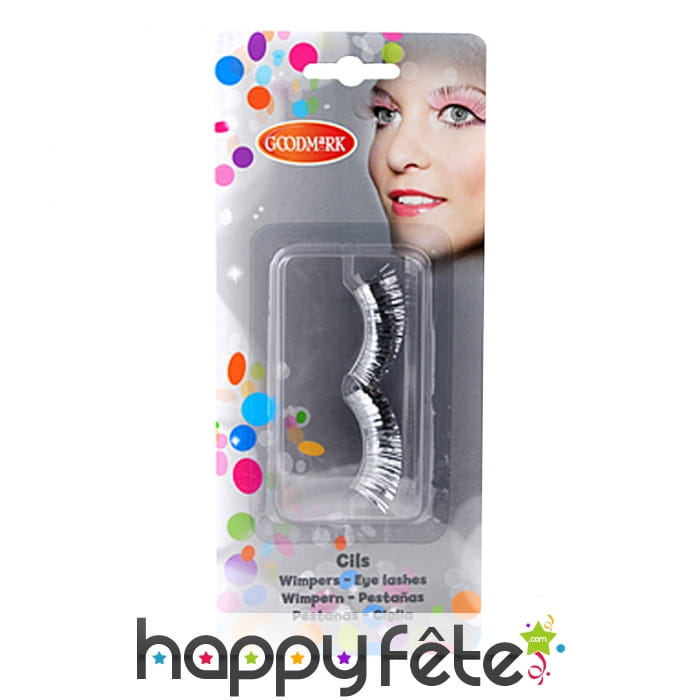 Faux-cils argentés autofixants