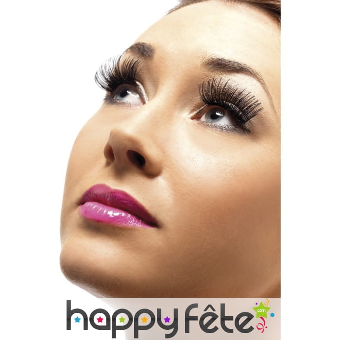 Faux cils avec colle