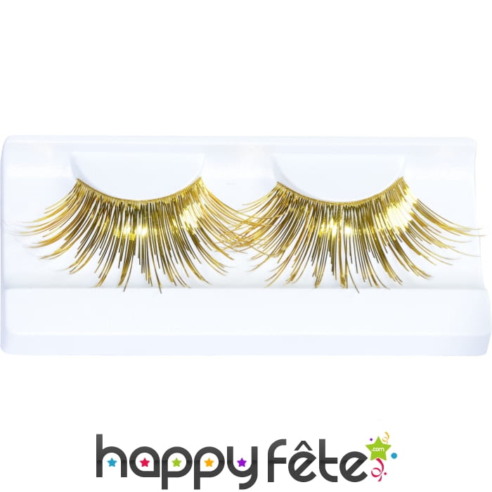 Faux cils disco Doré