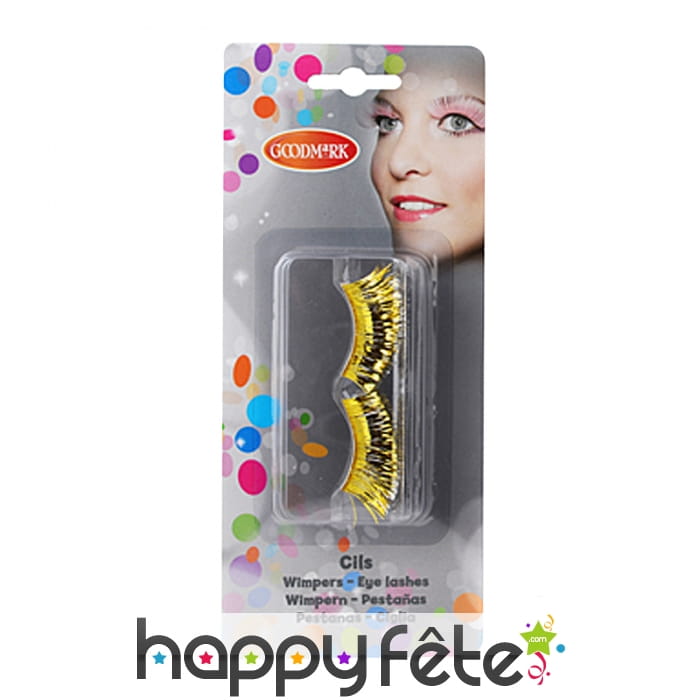 Faux-cils dorés autofixants