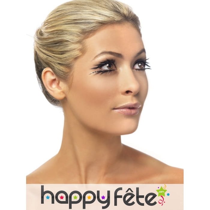 Faux cils femme blanc noir