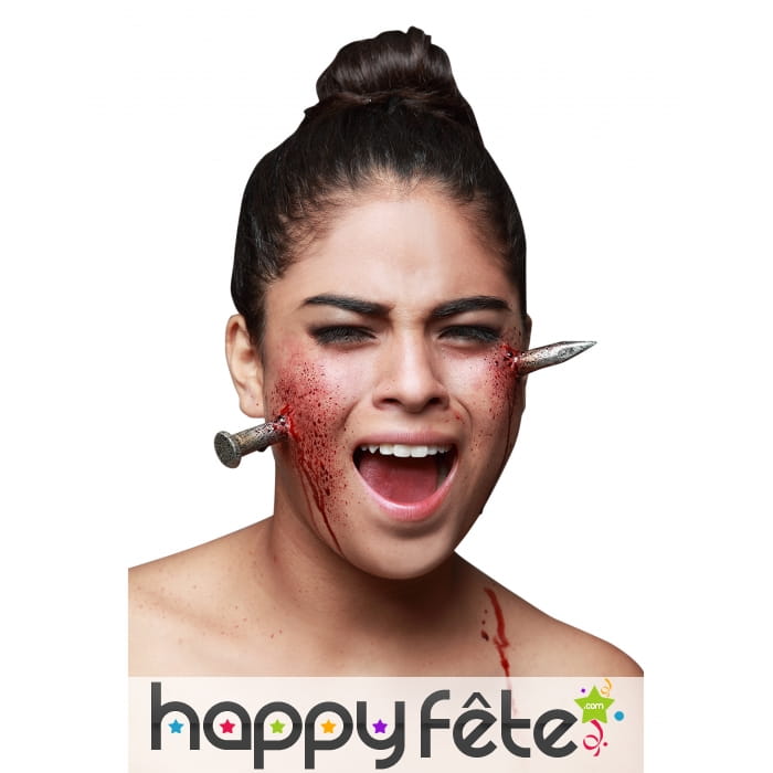 Faux clou géant pour blessure, en latex