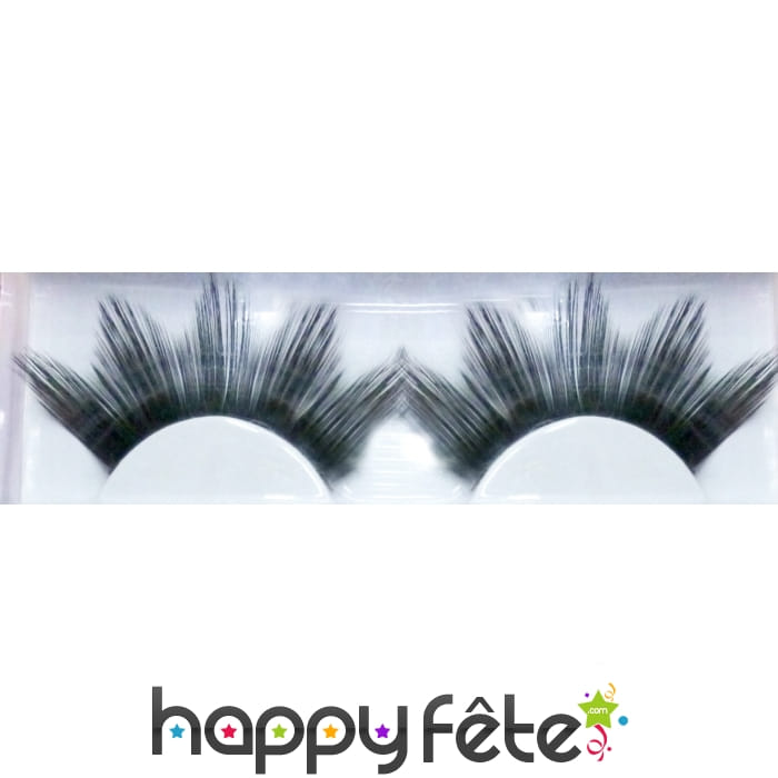 Faux cils jumbo noirs pointues