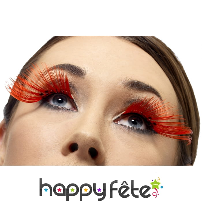 Faux cils rouges xxl
