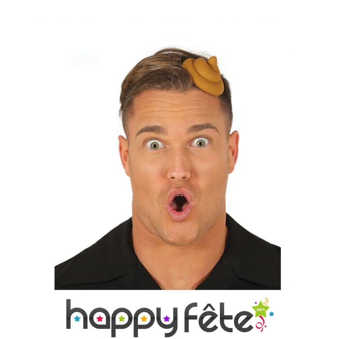 Fausse crotte sur serre-tête pour adulte