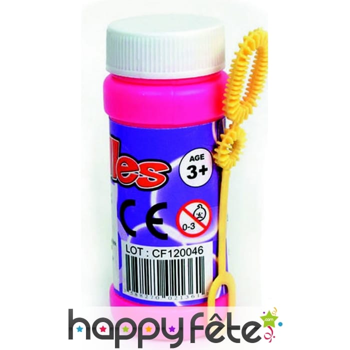 Flacon de 60ml de bulles de savon, 9cm