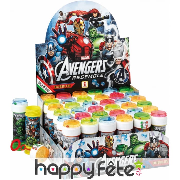 Flacon de bulles de savon avengers