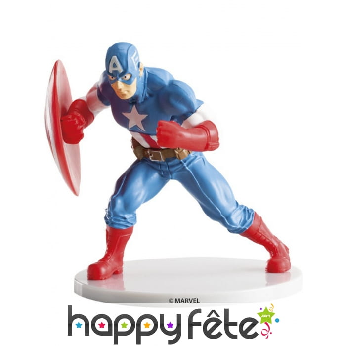 Figurine du Captain America pour gâteau, 9cm