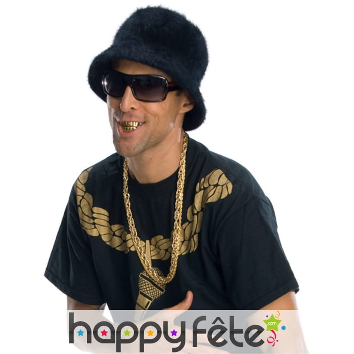 Fausses dents effet en or de rappeur