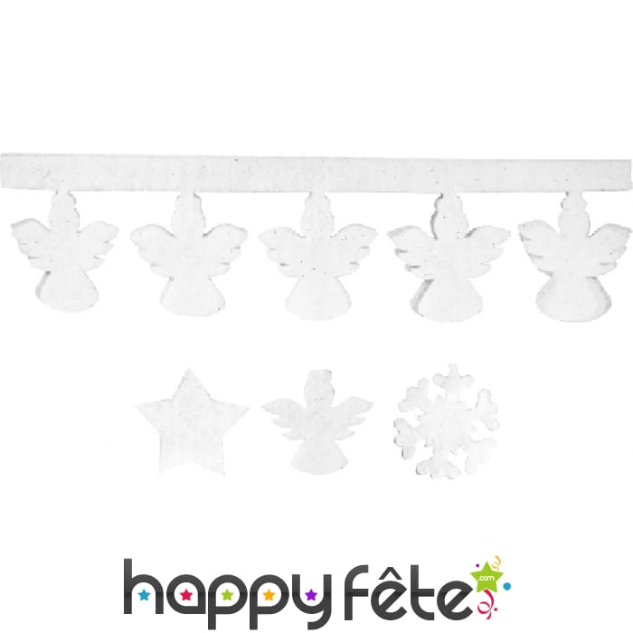 Frise de noel paillettes argentés