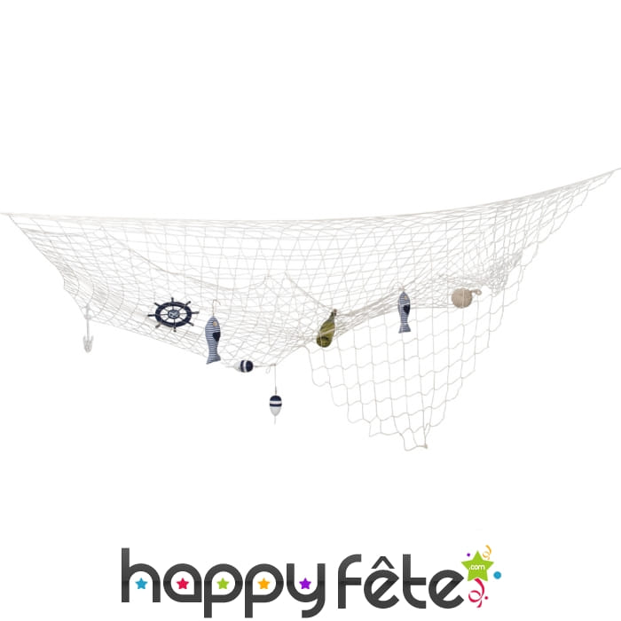 Filet de pêche décoratif de 3m