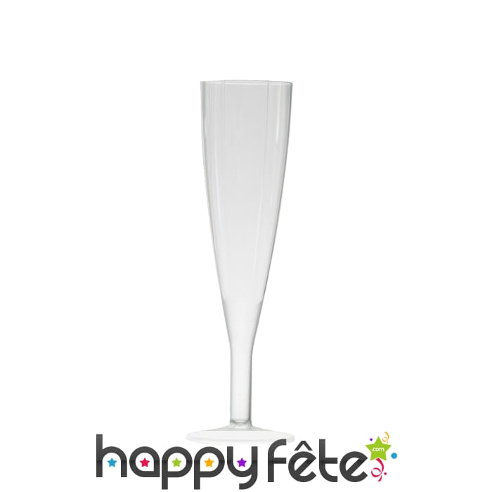 Flutes en plastique cristal monobloc