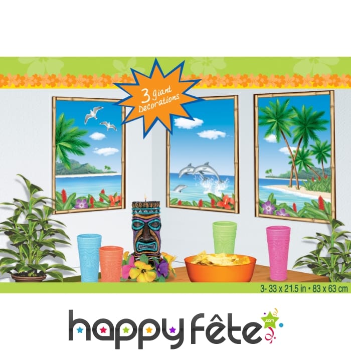 Fausse fenêtre avec vue paradisiaque