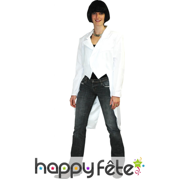 Frac gabardine blanc pour femme