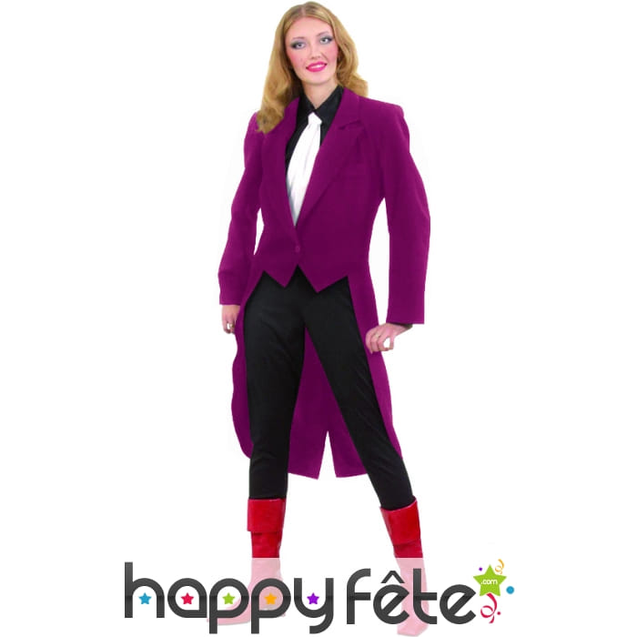 Frac gabardine bordeaux pour femme