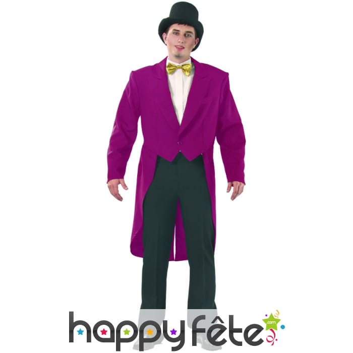 Frac gabardine bordeaux pour homme