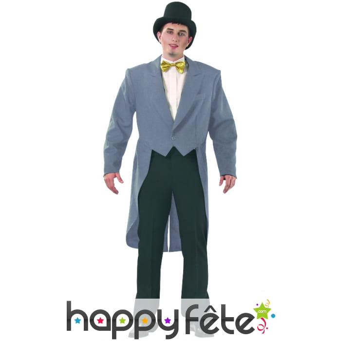 Frac gabardine gris pour homme