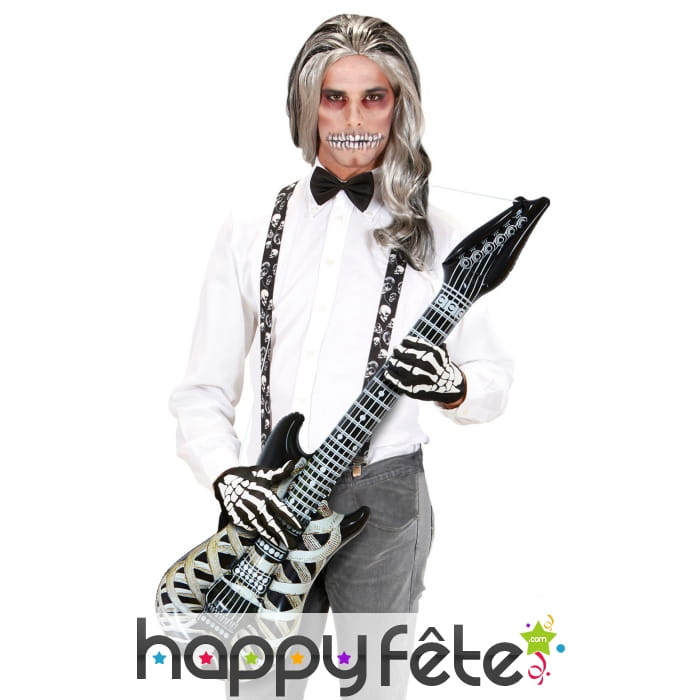 Fausse guitare squelette gonflable
