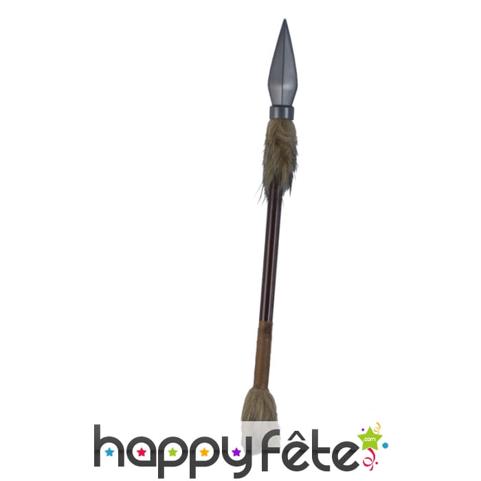 Fausse lance décorée de fourrure, 44cm