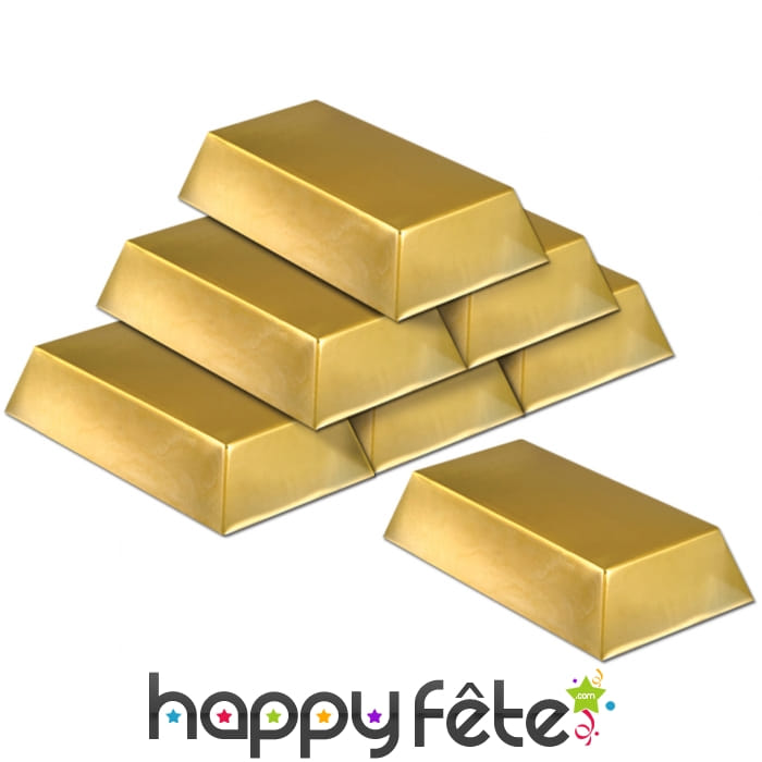 Faux lingots d'or en plastique creux