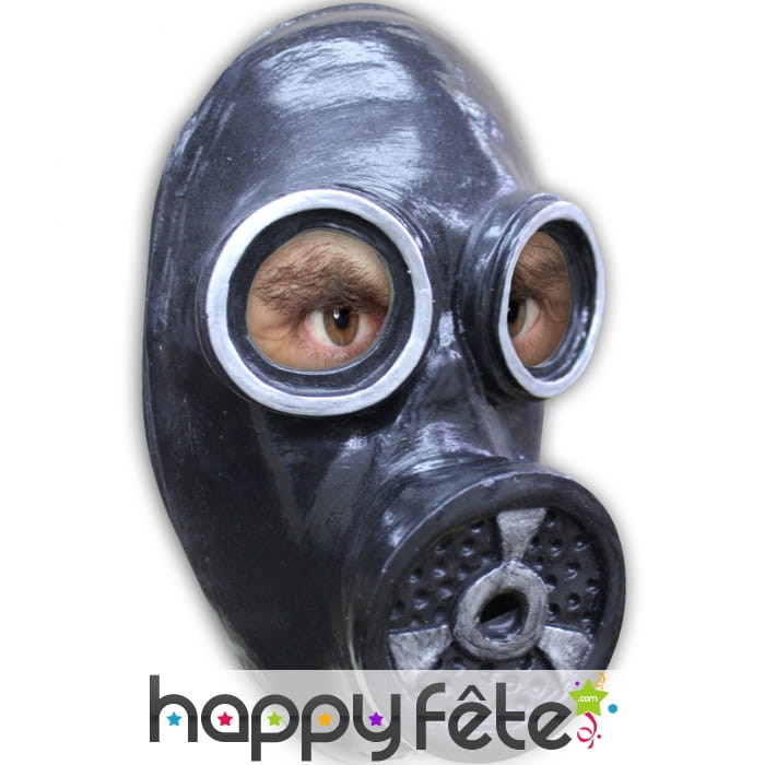 Faux masque à gaz en latex
