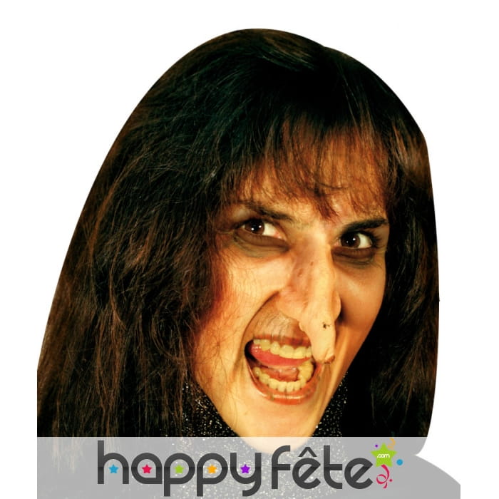 Faux nez pointu de sorcière pour adulte