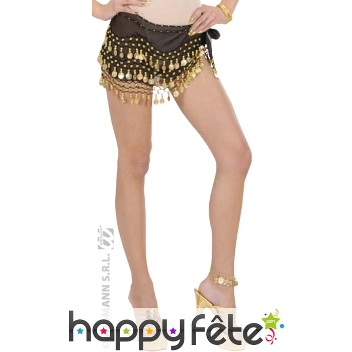 Foulard oriental décoré de couleur noir